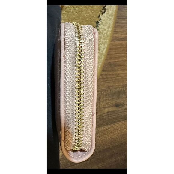 BEBE Pink and gold, large wristlet. Lots of room never used. - Picture 4 of 10